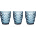 Tognana Tognana Trinkgläser Diamond 260 ml, 3 Stück, Blau Tognana Tognana Trinkgläser Diamond 260 ml, 3 Stück, Blau