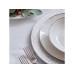 Tognana Speise-Service Filo Platino 18-teilig, Weiss/Silber Tognana Speise-Service Filo Platino 18-teilig, Weiss/Silber