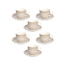 Tognana Kaffeetasse Virtuo Beige 200 ml, 6 Stück, Weiss/Braun Tognana Kaffeetasse Virtuo Beige 200 ml, 6 Stück, Weiss/Braun