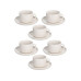 Tognana Tognana Kaffeetassen-Set Edge 220 ml, 6 Stück, Weiss Tognana Tognana Kaffeetassen-Set Edge 220 ml, 6 Stück, Weiss