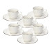 Tognana Espressotasse Fascett Oro 90 ml, 6 Stück, Weiss/Gold Tognana Espressotasse Fascett Oro 90 ml, 6 Stück, Weiss/Gold