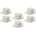 Tognana Tognana Kaffeetassen-Set Poesia 260 ml, 6 Stück, Weiss/Beige Tognana Tognana Kaffeetassen-Set Poesia 260 ml, 6 Stück, Weiss/Beige