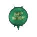 Partydeco Folienballon Happy Birthday 35 x 35 cm, Dunkelgrün