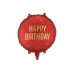 Partydeco Folienballon Happy Birthday 35 x 35 cm, Dunkelrot