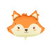 Partydeco PartyDeco Folienballon Fuchs Orange