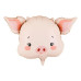 Partydeco PartyDeco Folienballon Schweinchen Rosa