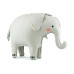 Partydeco PartyDeco Stehender Folienballon Elefant Mehrfarbig/Grau