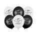 Partydeco Ballons Happy Birthday, 6er-Set Schwarz/Weiss, 30 cm Partydeco Ballons Happy Birthday, 6er-Set Schwarz/Weiss, 30 cm