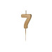 Partydeco PartyDeco Geburtstagskerze Ziffer 7 Gold 1 Stück Partydeco PartyDeco Geburtstagskerze Ziffer 7 Gold 1 Stück