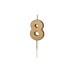 Partydeco PartyDeco Geburtstagskerze Ziffer 8 Gold 1 Stück Partydeco PartyDeco Geburtstagskerze Ziffer 8 Gold 1 Stück