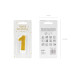 Partydeco PartyDeco Geburtstagskerze Ziffer 1 Gold 1 Stück