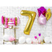 Partydeco PartyDeco Geburtstagskerze Ziffer 7 Gold 1 Stück Partydeco PartyDeco Geburtstagskerze Ziffer 7 Gold 1 Stück
