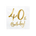 Partydeco PartyDeco Servietten 40th Birthday, 20er-Set 33 cm x 33 cm