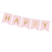 Partydeco Girlande Happy Birthday Hellrosa, 15 x 175 cm