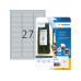 HERMA Silberfarbene Folie A4, 63,5 x 29,6 mm 675 Etiketten