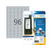 HERMA Silberfarbene Folie A4, 63,5 x 29,6 mm 675 Etiketten