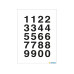 Herma Stickers Zahlen transparent schwarz 2 Bl. 2 Blatt / 40 Sticker