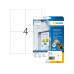 HERMA Folien-Etiketten A4, 105 x 148 mm, weiss, 80 Etiketten