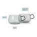 AdHoc Tee-Set Yuna 400 ml, 2 Stück, Transparent/Grau