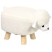 Kesper Kinderhocker Schaf weiss gepolstert mit Holzbeinen Kesper Kinderhocker Schaf weiss gepolstert mit Holzbeinen