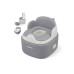 relaxdays Baby-Töpfchen 4-in-1, Kunststoff, Grau, Weiss