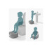 relaxdays Baby-Töpfchen 4-in-1, Kunststoff, Grau, Weiss
