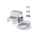 relaxdays Kindertoilettensitz mit Tritthocker, Kunststoff, Weiss Grau relaxdays Kindertoilettensitz mit Tritthocker, Kunststoff, Weiss Grau