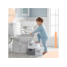 relaxdays Kindertoilettensitz mit Tritthocker, Kunststoff, Weiss Grau relaxdays Kindertoilettensitz mit Tritthocker, Kunststoff, Weiss Grau