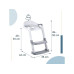 relaxdays Toilettentrainer mit Treppe Kunststoff Grau Weiss relaxdays Toilettentrainer mit Treppe Kunststoff Grau Weiss
