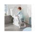 relaxdays Toilettentrainer mit Treppe Kunststoff Grau Weiss relaxdays Toilettentrainer mit Treppe Kunststoff Grau Weiss