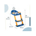 relaxdays Toilettentrainer mit Treppe Blau Gelb relaxdays Toilettentrainer mit Treppe Blau Gelb