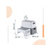 relaxdays Tritthocker Grau/Weiss
