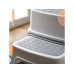relaxdays Tritthocker Grau/Weiss