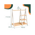 relaxdays Garderobenständer x , Weiss/Braun relaxdays Garderobenständer x , Weiss/Braun