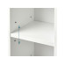 relaxdays Badschrank 18 x 80 cm, Weiss/Silber relaxdays Badschrank 18 x 80 cm, Weiss/Silber