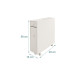 relaxdays Nischenwagen 16 x 62 cm, Weiss relaxdays Nischenwagen 16 x 62 cm, Weiss