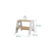 relaxdays Tritthocker Weiss/Hellbraun relaxdays Tritthocker Weiss/Hellbraun