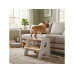 relaxdays Tritthocker Weiss/Hellbraun relaxdays Tritthocker Weiss/Hellbraun