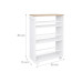 relaxdays Nischenordnungswagen 15 x 80 x 45 cm, Weiss/Braun relaxdays Nischenordnungswagen 15 x 80 x 45 cm, Weiss/Braun
