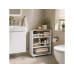 relaxdays Nischenordnungswagen 15 x 80 x 45 cm, Weiss/Braun relaxdays Nischenordnungswagen 15 x 80 x 45 cm, Weiss/Braun