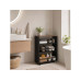 relaxdays Nischenordnungswagen 15 x 80 x 45 cm, Schwarz/Braun relaxdays Nischenordnungswagen 15 x 80 x 45 cm, Schwarz/Braun