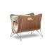 relaxdays Zeitungsständer Silber/Braun