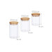 relaxdays Vorratsgläser 1 l, Transparent/Hellbraun relaxdays Vorratsgläser 1 l, Transparent/Hellbraun