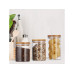 relaxdays Vorratsgläser 1 l, Transparent/Hellbraun relaxdays Vorratsgläser 1 l, Transparent/Hellbraun