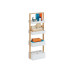 relaxdays Badregal 30 x 88 cm, Weiss/Braun relaxdays Badregal 30 x 88 cm, Weiss/Braun