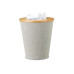 relaxdays Papierkorb 10.5 l, Schwarz/Grau/Hellbraun