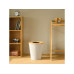 relaxdays Papierkorb 10.5 l, Schwarz/Grau/Hellbraun