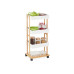 relaxdays Küchenwagen 40 x 88 cm, Weiss/Braun relaxdays Küchenwagen 40 x 88 cm, Weiss/Braun