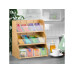 relaxdays Teebeutel-Box Transparent/Hellbraun relaxdays Teebeutel-Box Transparent/Hellbraun