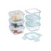 relaxdays Frischhaltedosen 0.32 l, Transparent/Weiss/Türkis relaxdays Frischhaltedosen 0.32 l, Transparent/Weiss/Türkis